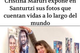 El periódico Deia realiza un extenso reportaje a la escritora y fotógrafa Cristina Maruri con motivo de su exposición en Santurtzi.